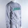 Grey long sleeve crew neck shirt with the Nipissing Lakers logo across the front