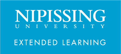 Nipissing University Extended Learning logo on a solid turquoise background