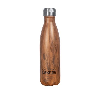 Picture of Nipissing Lakers Stainless Steel Faux Wood Grain Water Bottle